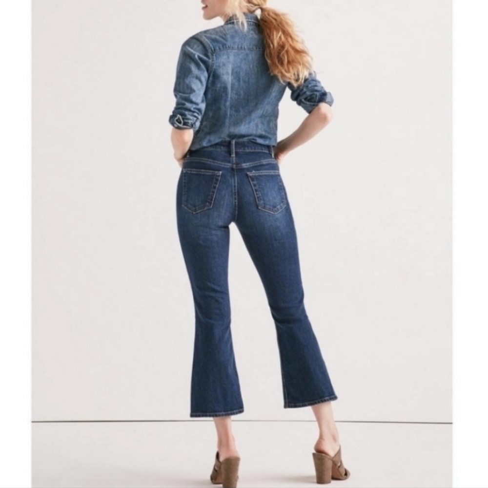 Lucky Brand Seamed Front Bridgette Cropped Flare Leg Jeans 8/29